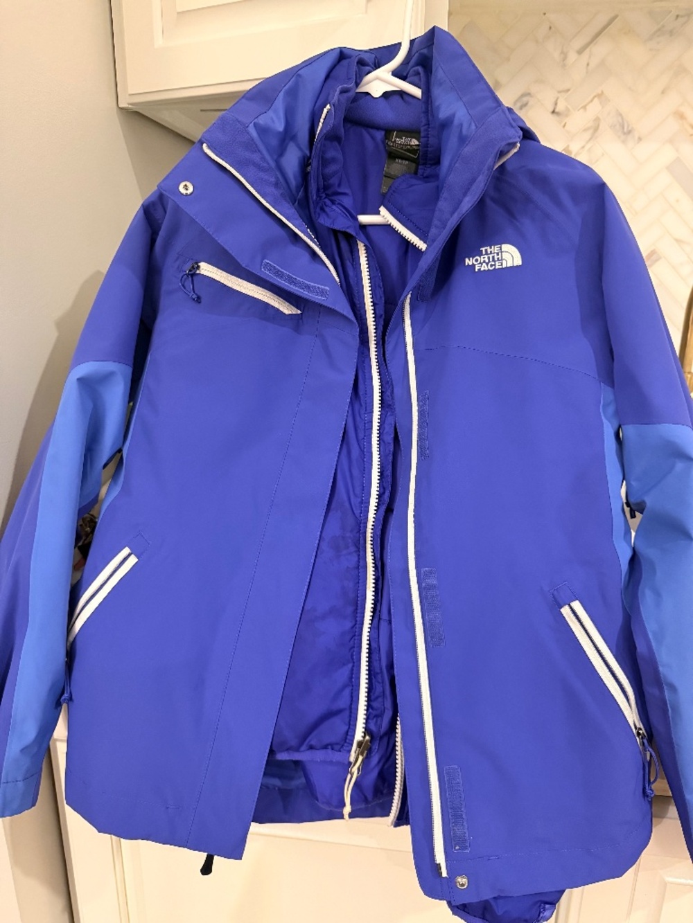 The North Face Women’s XS Blue Hooded 3\-in\-1 Winter Jacket